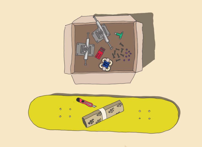 Amassing your skateboard parts and tools