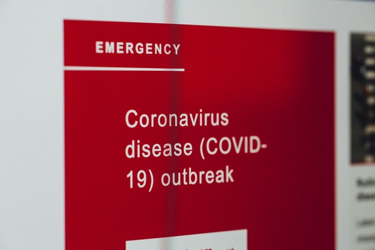 Emergency sign of Coronavirus