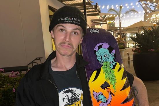 Aaron Goure off Welcome Skateboards