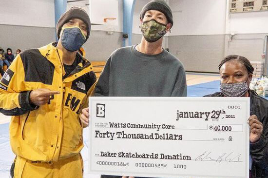 Baker Skateboards raised funds to help Watts Community Core