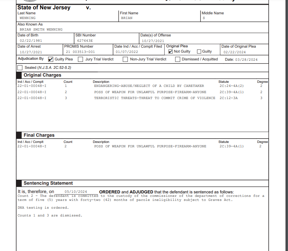 Brian Wenning's Court Documents Brian Wenning's Court Documents