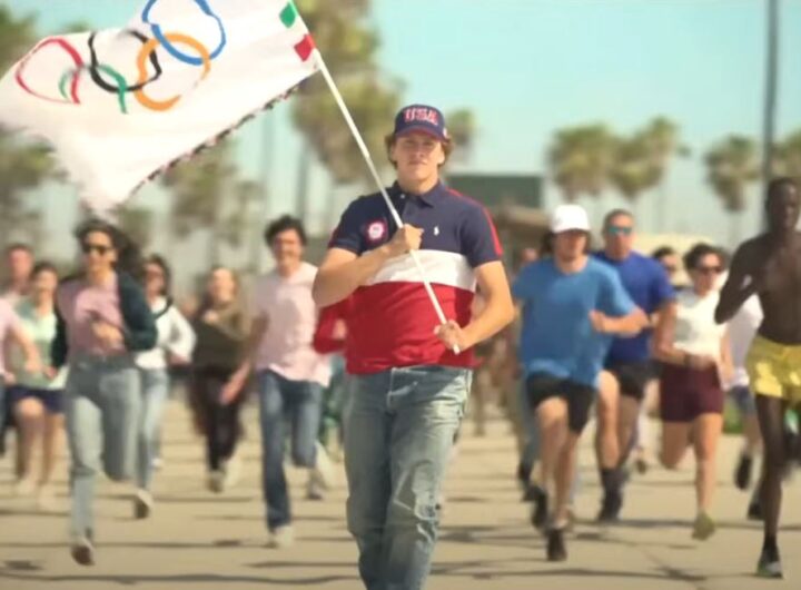 Jagger Eaton Hands Over The Olympic Flag