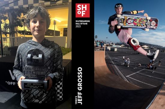 Jeff Grosso's Son, Oliver, Proudly Accepts Dad's SHoF Award