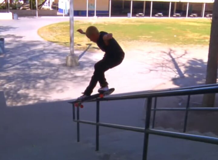 Junior Gutierrez skating handrail