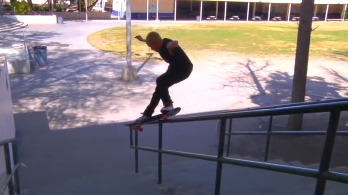 Junior Gutierrez skating handrail