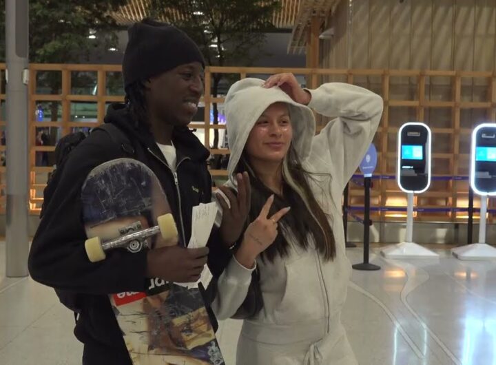 Kader Sylla with a girl fan