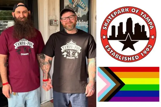 LGBTQIA+ Ally Skatepark of Tampa Honors Pride on 31st Annual Tampa Pro Tee