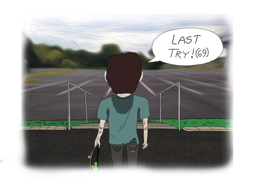 Last try skateboarding