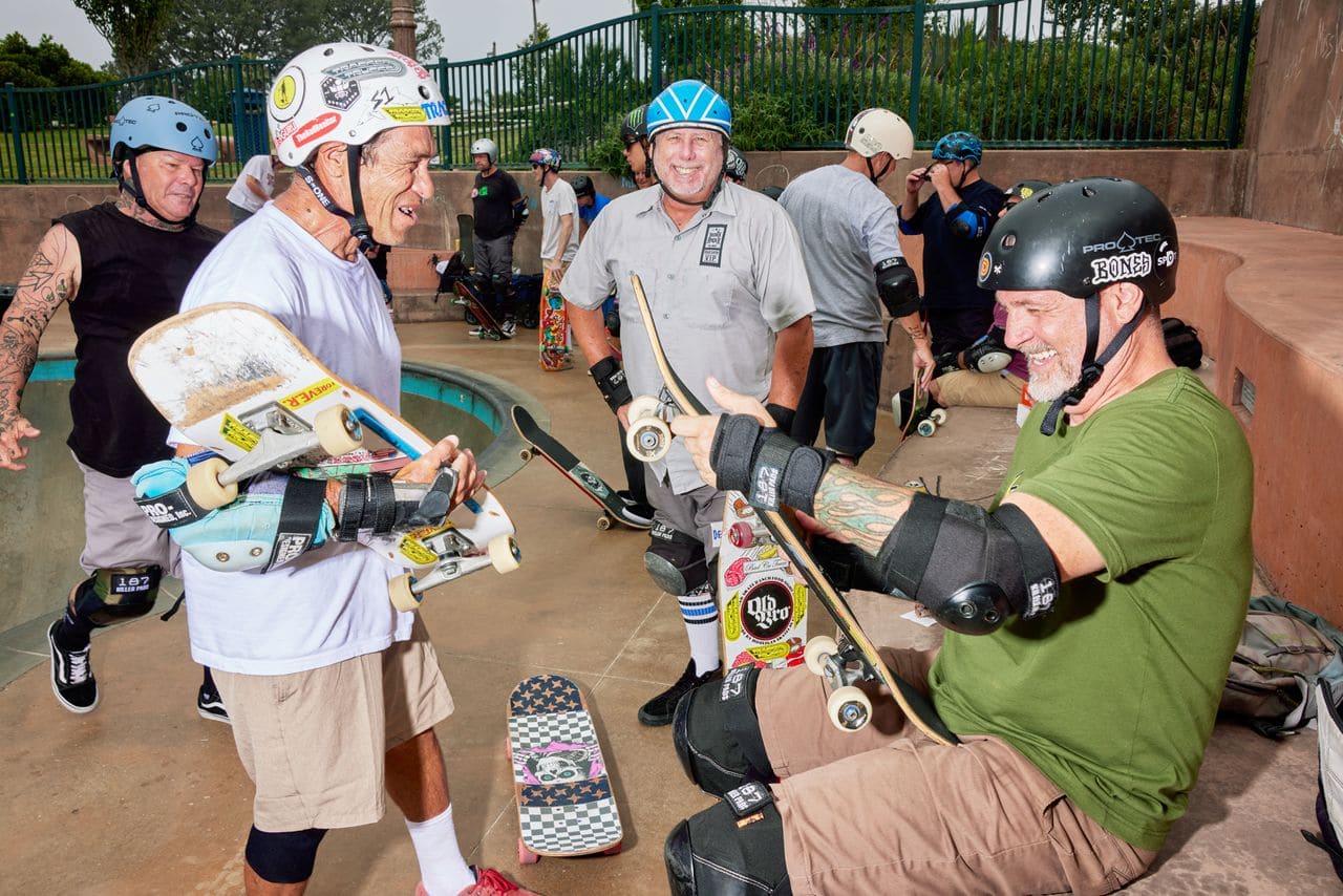 Middle-Aged Skateboarders