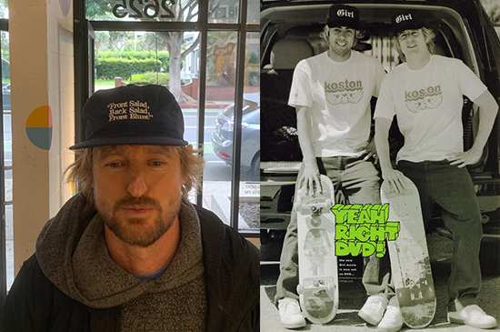 Owen Wilson skateboarding