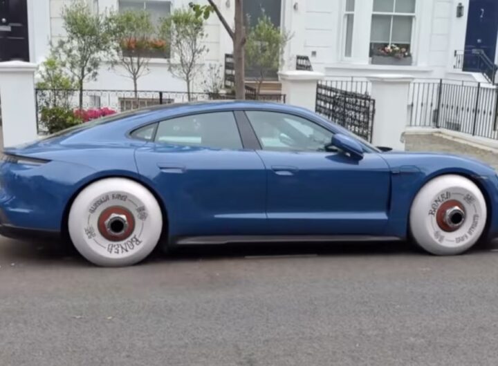 Porsche Taycan with Bones Wheels