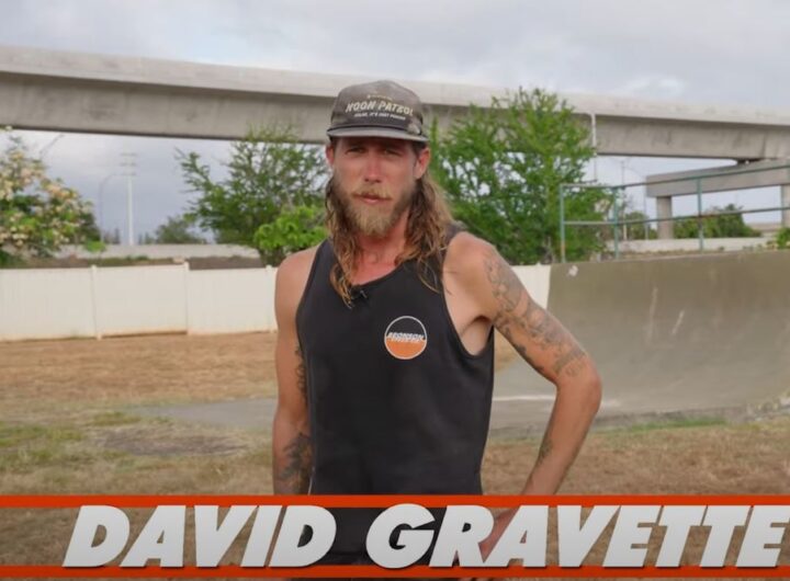 Professional skateboarder David Gravette