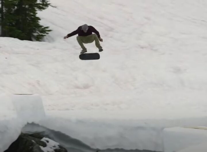 Ryan Decenzo kickflip in the snow