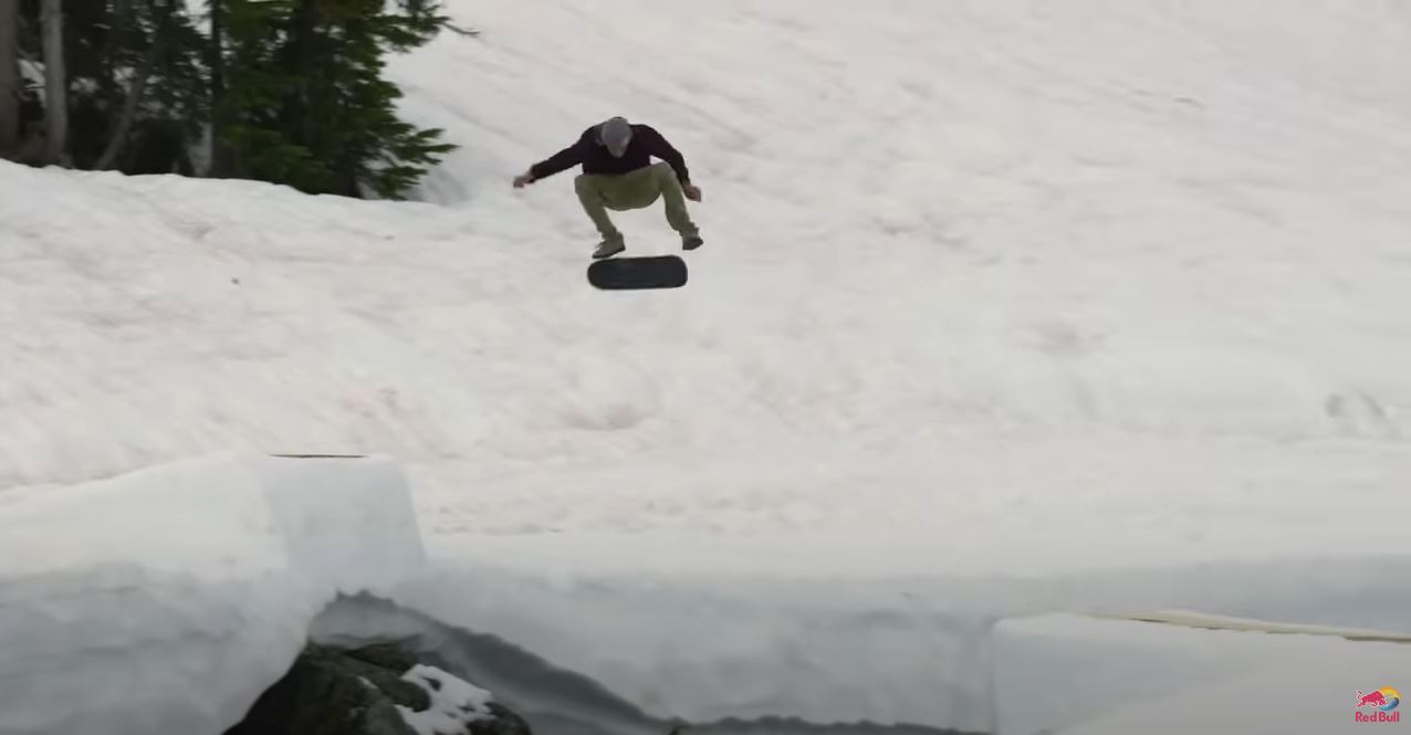 Ryan Decenzo kickflip in the snow