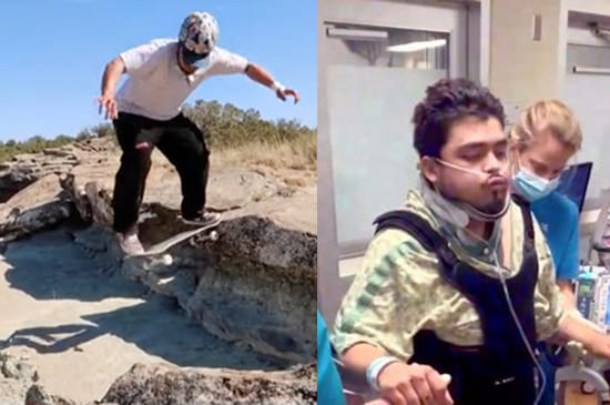 Slyy Cruz Skateboarder Fell off Cliff