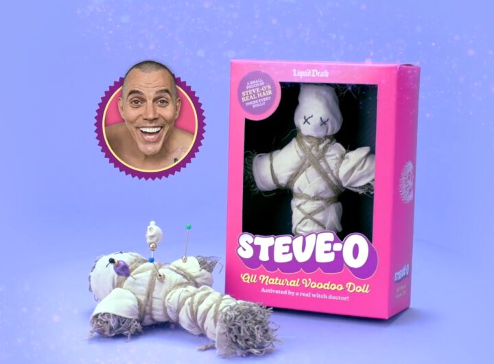 Steve-O and Liquid Death Voodoo Doll