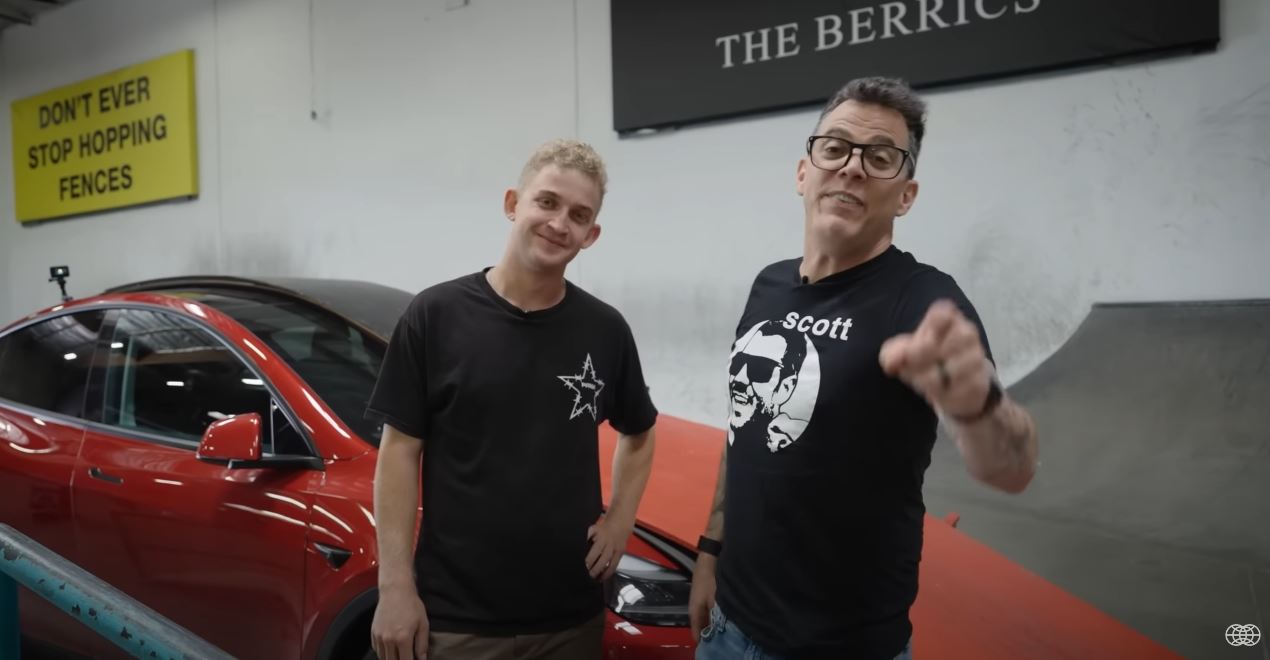 Steve-O's Do A Kickflip Tesla Challeng