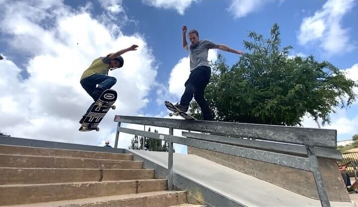 Tommy Sandoval and his son