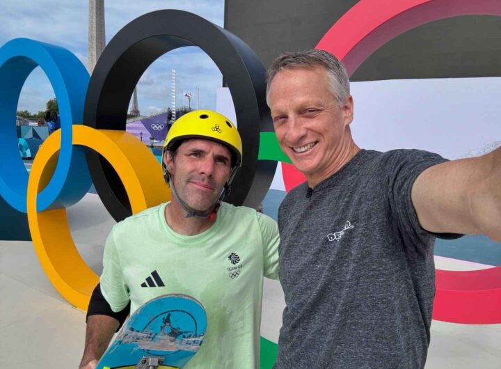 Tony Hawk and Andy Macdonald at Olympics