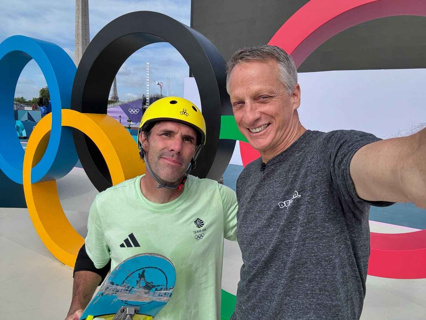 Tony Hawk and Andy Macdonald at Olympics