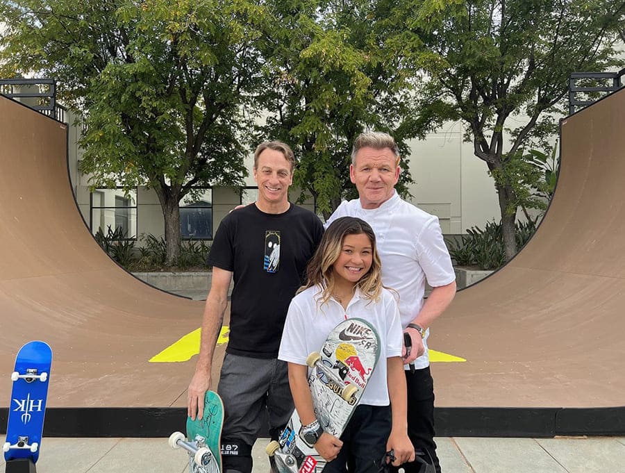 Tony Hawk with Gordon Ramsay