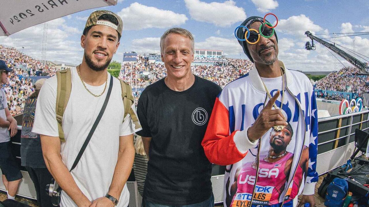 Tony Hawk with Snoop Dogg & Devin Booker