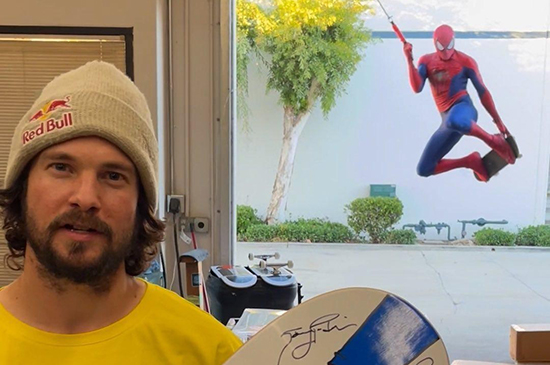 Torey Pudwill and Spiderman