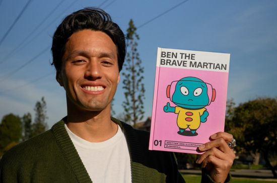 YouTube Skater John Hill with His New Childrens Book