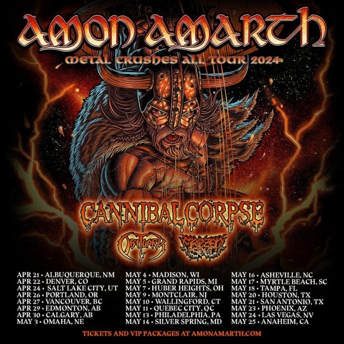 OBITUARY Tour Dates w/ Amon Amarth