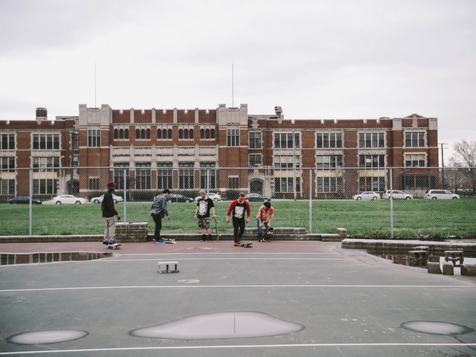 Skating with the homies