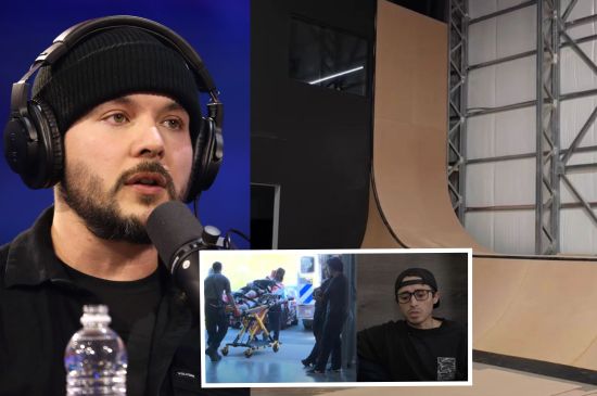 skater broke femur on Tim Pool's The Boonies 10k drop in