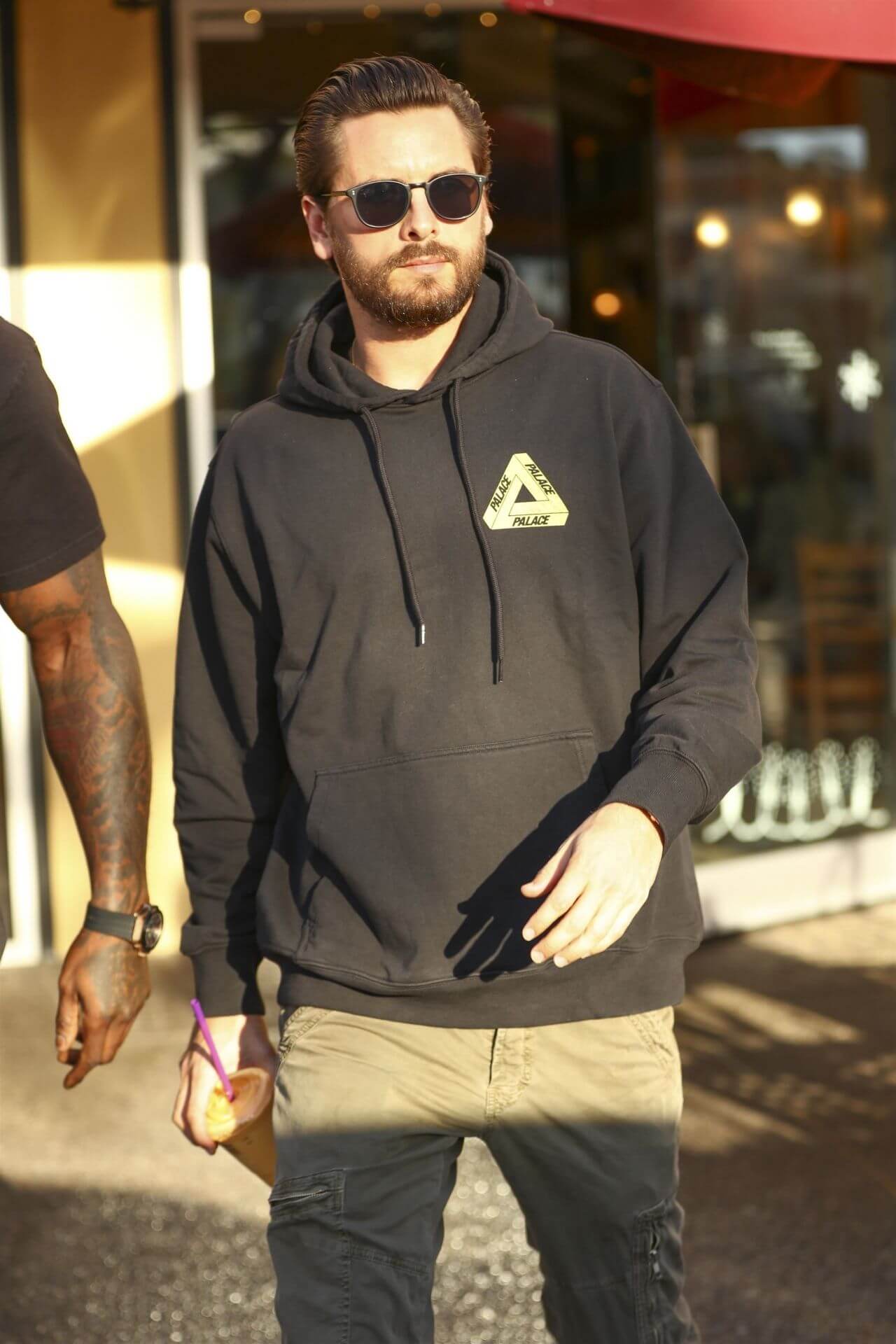 Scott Disick wearing Palace