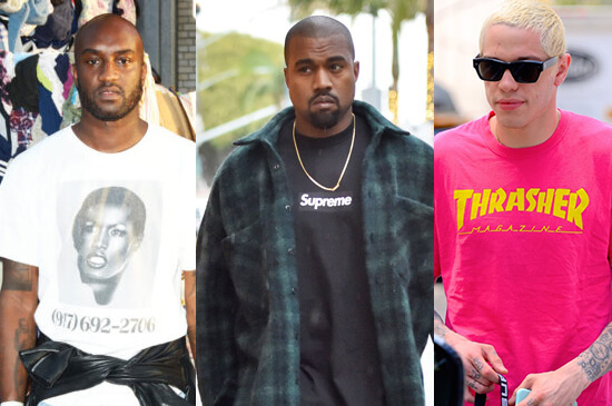 Celebrities wearing skate shirts